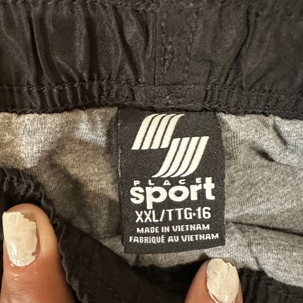 The Children's Place Track Pants Boys Size XXL 16 Black Sport Athletic Wind